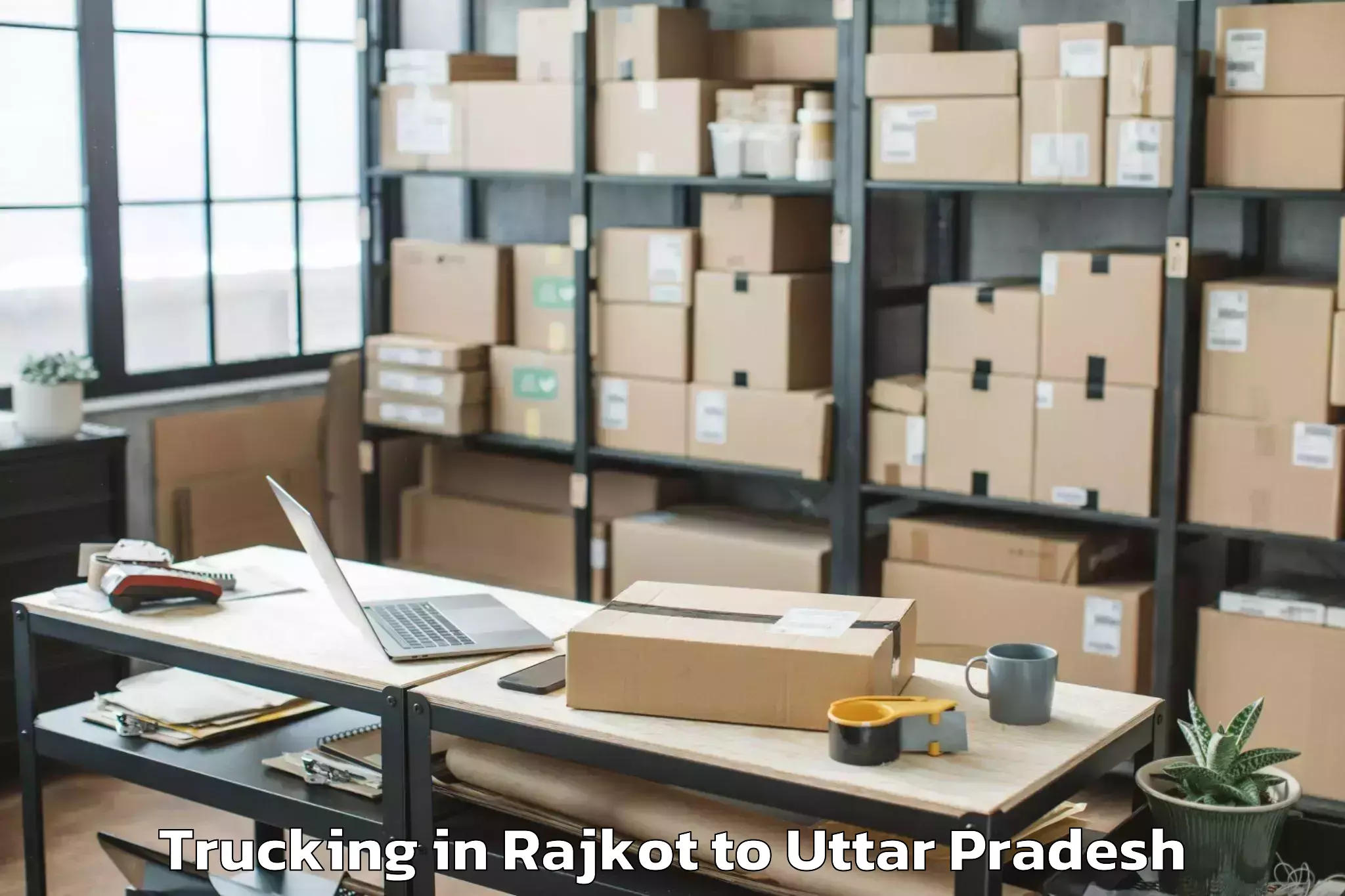 Hassle-Free Rajkot to Etah Trucking